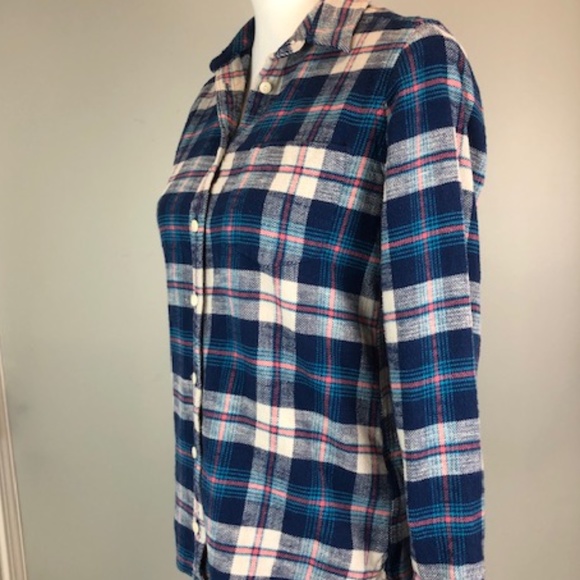 J.Crew Vintage 90s Blue Plaid Sz 2 - Picture 3 of 10
